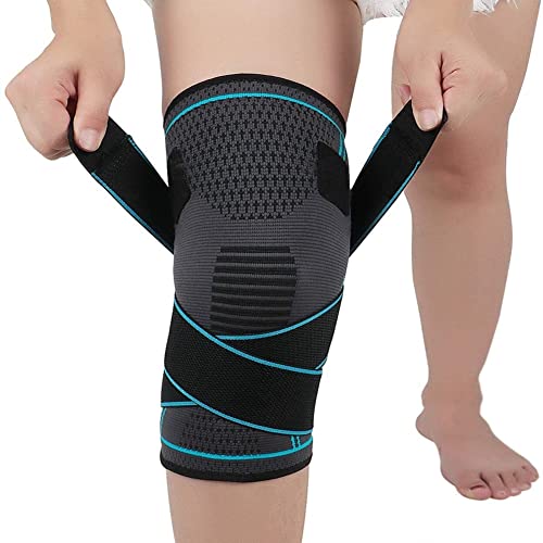 sets Ortesis de Rodilla Ajustable con una Rodilla,Utilizada para Artritis LCA y desgarro de menisco,Adecuada para Rodilleras Deportivas para Hombres y Mujeres (Size : Blue-L)