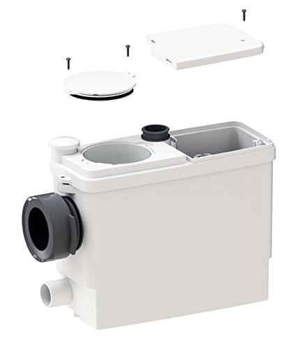 SFA 0017UP - Bomba de elevación SanipACK Pro UP | es el único triturador que se acopla completamente en una pared y en el interior de todos los edificios de soporte comercial, color blanco