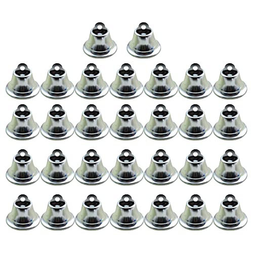 sharprepublic 30x Campanas galvanoplastia Tobillera Resistente al óxido Mini Colgantes Retro Colgantes Kit de carillón de Viento joyería de Plata Brillante para