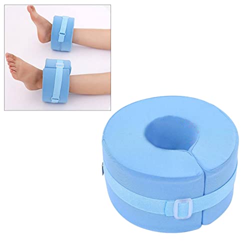 sharprepublic Cojín elevador de pies Anti-escaras Rodilla Tobillo Espuma de rosquilla Esponja liviana Talón Reposapiernas para recuperación posquirúrgica Cojín de - Blue