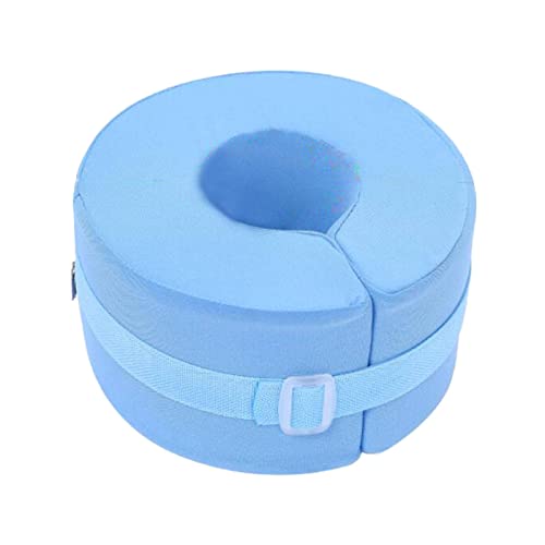 sharprepublic Cojín elevador de pies Anti-escaras Rodilla Tobillo Espuma de rosquilla Esponja liviana Talón Reposapiernas para recuperación posquirúrgica Cojín de - Blue