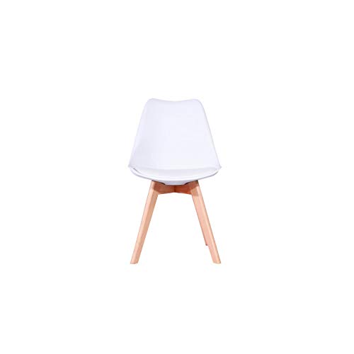SHIITO - Pack de 4 sillas de Comedor en Color Blanco y con Patas de Haya, Modelo Otto THCD124. Diseño Sencillo y Elegante