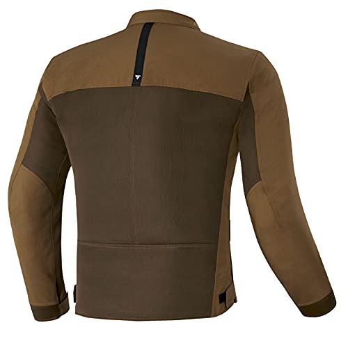 SHIMA OPENAIR Chaqueta Moto Hombre | Ligera y Transpirable Cazadora Moto Mesh de Verano Hombre con CE Espalda, Hombros, Codos Protecciones, Ajuste de la Anchura (Marrón, XL)