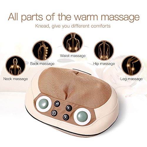 SHKUU Masajeador Cuello con Calor Shiatsu Espalda Baja Cuello Coche Almohada Masaje Hombro Masaje Alivio Dolor Regalos para mamá papá en Coche Oficina en casa