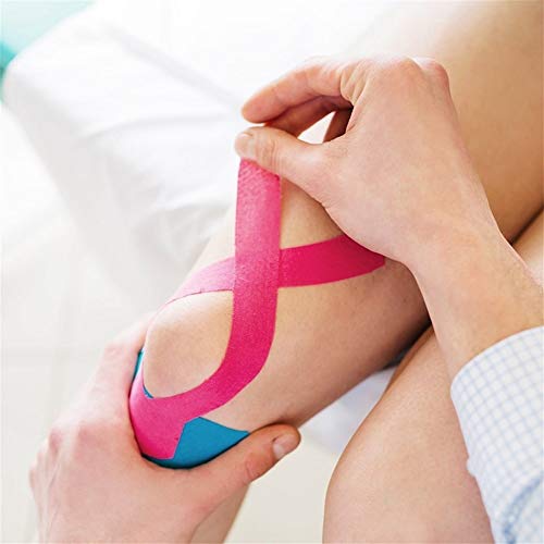 Shop-PEJ Cinta de kinesiotape para kinesiología atlética de 5 mx5 cm, cinesiólogo, rodilla, músculo, fútbol, voleibol, primeros auxilios, para ejercicio, deportes (color rosa camuflaje)
