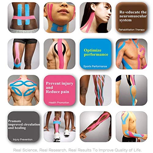Shop-PEJ Cinta de kinesiotape para kinesiología atlética de 5 mx5 cm, cinesiólogo, rodilla, músculo, fútbol, voleibol, primeros auxilios, para ejercicio, deportes (color rosa camuflaje)