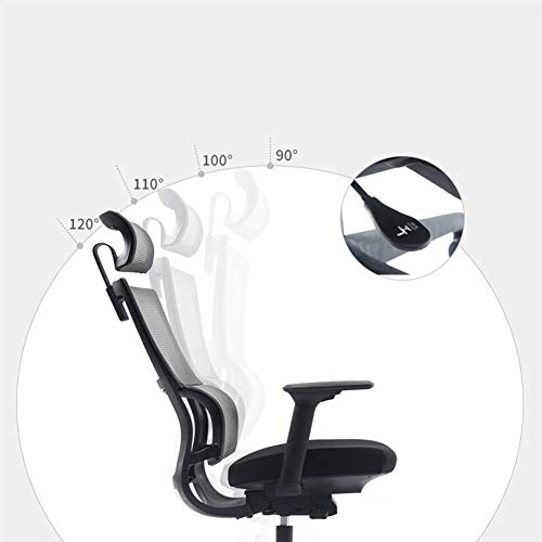 Silla de Oficina Diseño ergonómico Silla ergonómica de Oficina Silla para el hogar Soporte de Cintura Silla de Malla Transpirable Giratoria Reclinable Ajustable 3D Tridimensiona, Suave y Confortable