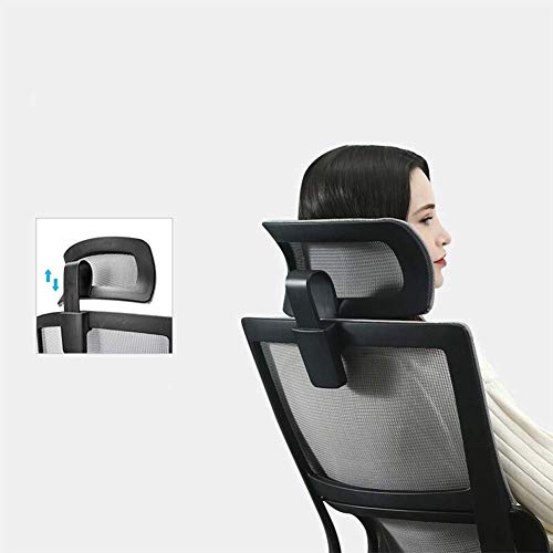 Silla de Oficina Diseño ergonómico Silla ergonómica de Oficina Silla para el hogar Soporte de Cintura Silla de Malla Transpirable Giratoria Reclinable Ajustable 3D Tridimensiona, Suave y Confortable