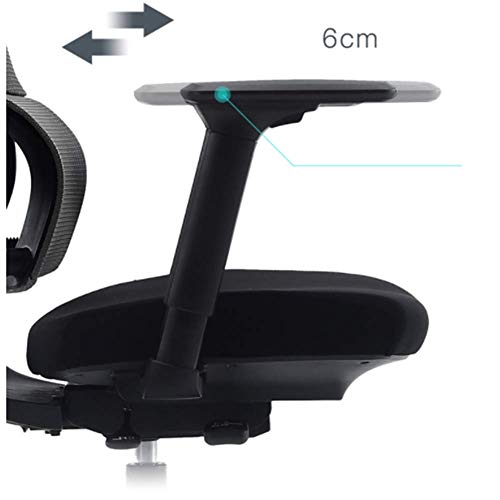 Silla de Oficina Diseño ergonómico Silla ergonómica de Oficina Silla para el hogar Soporte de Cintura Silla de Malla Transpirable Giratoria Reclinable Ajustable 3D Tridimensiona, Suave y Confortable