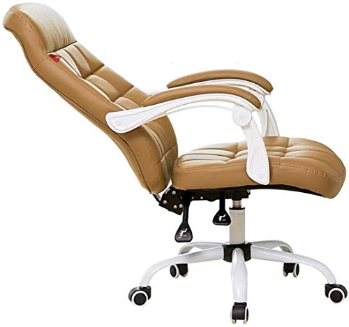 Silla de Oficina Horario de espalda alta de lujo de 360 ​​grados, muebles de oficina, silla de computadora, silla de estudiante, altura, altura, altura, silla de oficina ajustable ( Color : Brown )