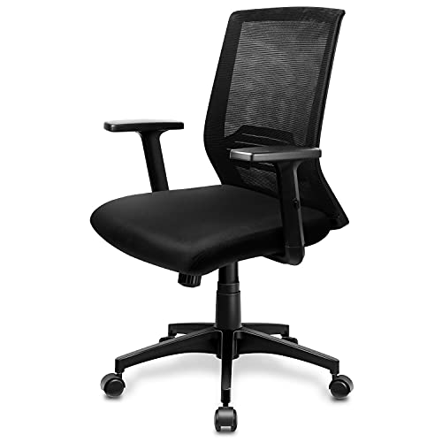 Silla de Oficina Silla Escritorio ergonómica Silla Giratoria Transpirable con Reposabrazos Ajustables, Función Inclinable 30 ° Silla Ergonómica,Silla oficina Soporte Lumbar Carga Máx 120 KG