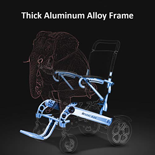 Silla De Ruedas Eléctrica Plegable Inteligente, Silla De Ruedas Portátil para Personas Mayores con Movilidad Reducida De Cuatro Ruedas, Silla De Ruedas Eléctrica Plegable Portátil,Plata,endurance16KM