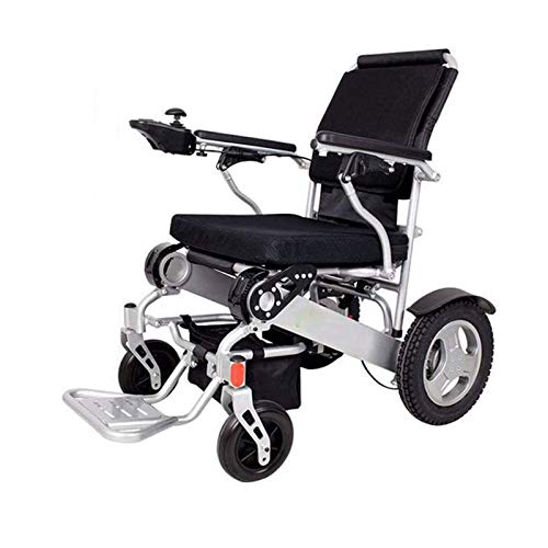 Silla De Ruedas Eléctrica Plegable Ligera, Silla De Ruedas De Ayuda Compacta Plegable, Doble Batería Silla De Ruedas Eléctrica De Mayor Autonomía De Conducción