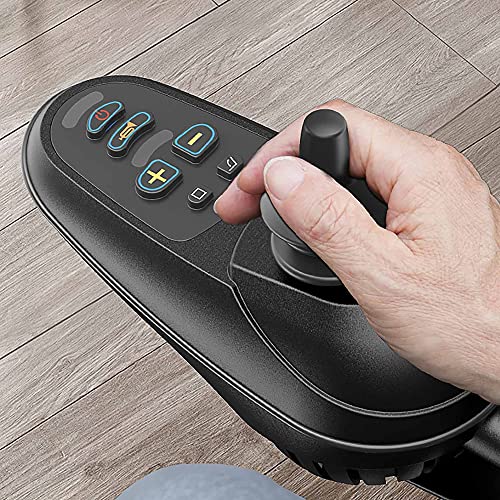 Silla de ruedas eléctrica,silla de ruedas ligera de aleación de aluminio con batería de litio,plegable motorizada,para ancianos y discapacitados,control dual/Negro / 20a