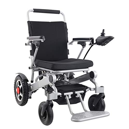 Silla de Ruedas Power Plegable Wheelchair for Mayor Minusválido, AleacióN de Aluminio Silla，Completamente Automatico, 12AH Batería Dual, Portátil Viajar Vehículo de Cuatro Ruedas ALGFree