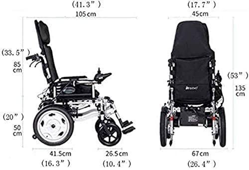 Silla De Ruedas Silla De Ruedas Eléctrica - Inteligente, Automático, Plegable, Ligero, Minusválido, Portátil, Ultraligero, para Ancianos, Rojo, Rojo, Color: Rojo (Color: Negro)