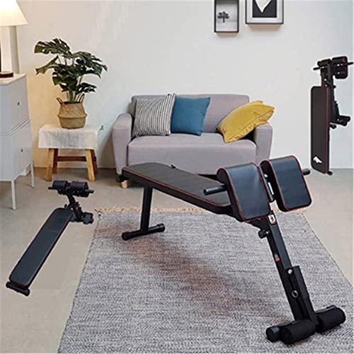 Silla Romana Banco de Peso Ajustable Silla Romana Hiperextensión Entrenamiento de Entrenamiento Press para Entrenamiento de Cuerpo Completo Plano Plegable/inclinación/declinación Inicio Gimnasio F