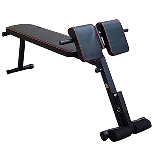 Silla Romana Banco de Peso Ajustable Silla Romana Hiperextensión Entrenamiento de Entrenamiento Press para Entrenamiento de Cuerpo Completo Plano Plegable/inclinación/declinación Inicio Gimnasio F