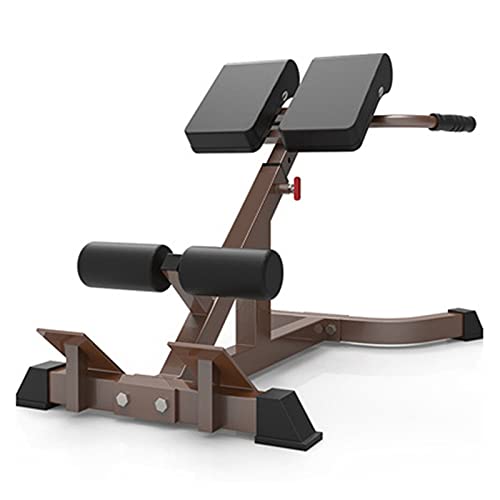 Silla Romana Banco de Peso Fitness Banco de Silla Romana - Hiperextensión Banco Ajustable 45 Título AB Máquina Deportiva de Ejercicio Abdominal Posterior (Color : Marrón, Size : 113x70x118cm)