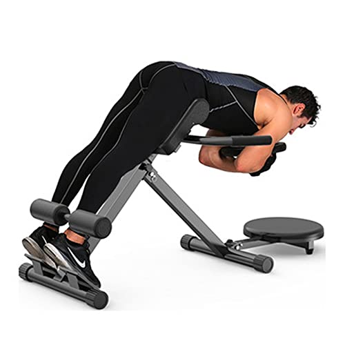 Silla Romana Hiperextensión Ajustable Ejercicio Hiper Banco Fuerza de Entrenamiento Atrás Máquinas Roman Silla High-Hiperextension (Color : Black, Size : One Size)