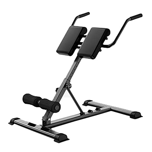 Silla Romana Silla Romana Hiperextensión Banco Ajustable Silla Romana Atrás Extensión para el hogar Gimnasio Entrenamiento Abdominal Ejercicio (Color : Black, Size : 47x107x43-71cm)