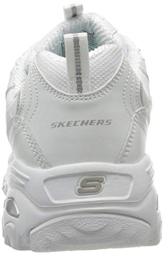 Skechers D'lites-Fresh Start, Zapatillas Mujer, White Silver, 40 EU