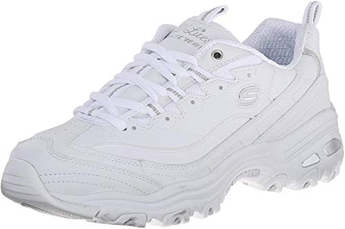 Skechers D'lites-Fresh Start, Zapatillas Mujer, White Silver, 40 EU