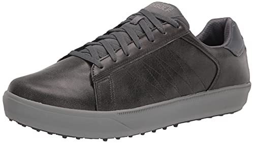 Skechers Men's Drive 4 LX Plus Relaxed Fit Waterproof Golf Shoe, Charcoal, 12