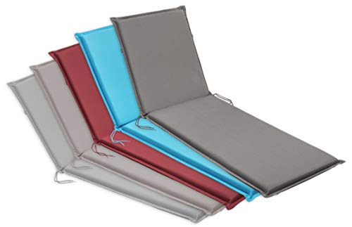 sleepling 197234 cojunto de 2 Cojines para tumbonas de jardín, 190 x 58 x 6 cm, Gris Pardo