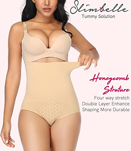 SLIMBELLE Braguita Moldeadora Nalgas Cintura Alta para Mujer Braga Faja Reductora Postparto Talla Grande Ropa Interior Adelgazante Body Shaper Shapewear Lenceria Invisible Negro L