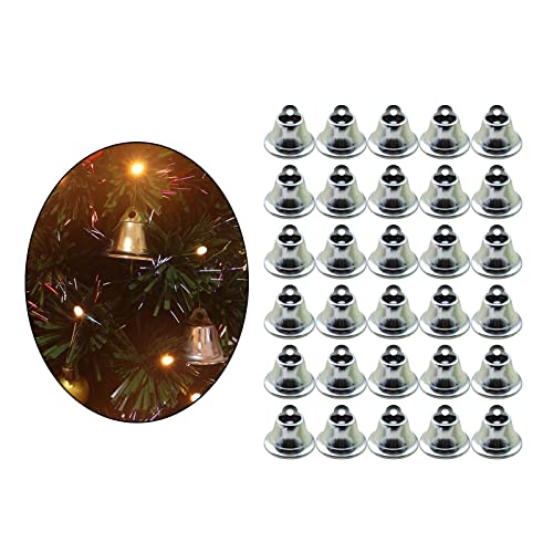 SM SunniMix 30 Unids Jingle Bells Pulsera Electrochapada Anti Óxido Brillante Joyería Pequeña Colgantes Retro Tobillera Colgante Kit de Carillón de Viento para