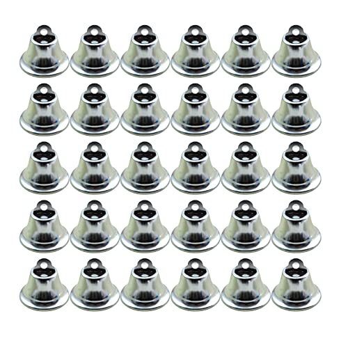 SM SunniMix 30 Unids Jingle Bells Pulsera Electrochapada Anti Óxido Brillante Joyería Pequeña Colgantes Retro Tobillera Colgante Kit de Carillón de Viento para