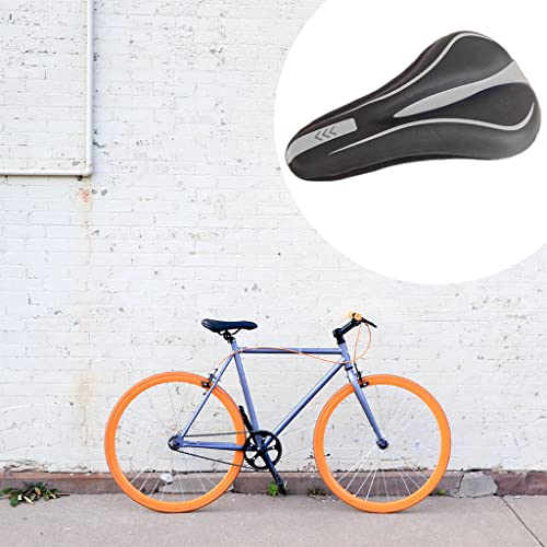 SM SunniMix Resistente al Polvo, a Prueba de Golpes, cómodo Asiento de Bicicleta, Ligero, Acolchado para Bicicletas de Carretera, Fundas de cojín, Espuma - Gris Negro