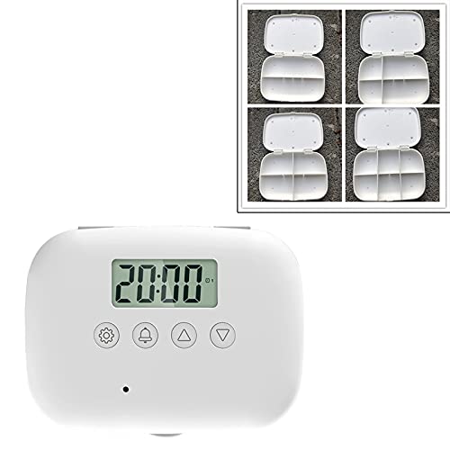 SM SunniMix Temporizador electrónico de recordatorio de píldoras para el hogar con alarmas Pantalla de temperaturas para niños y Ancianos Dispensador de vitaminas