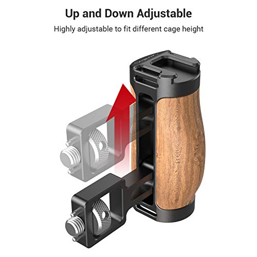 SMALLRIG Mini Mango Lateral de Madera (Montaje Estilo ARRI) para Cage de Cámara - 2914