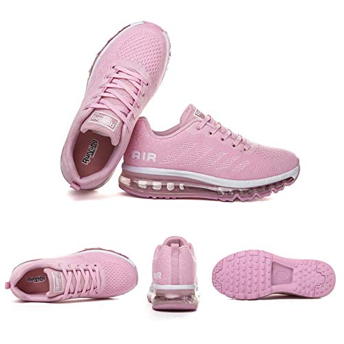 Smarten Zapatillas de Running Hombre Mujer Air Correr Deportes Calzado Verano Comodos Zapatillas Sport Pink 39 EU