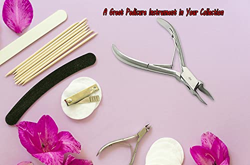 SMI - 13 cm Alicates cortaúñas para uñas encarnadas, precisión Alicates para uñas, instrumentos de podología, acero inoxidable