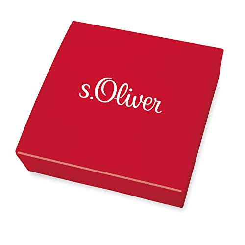 s.Oliver Tobillera de plata 925 chapada en oro para mujer y adolescente.