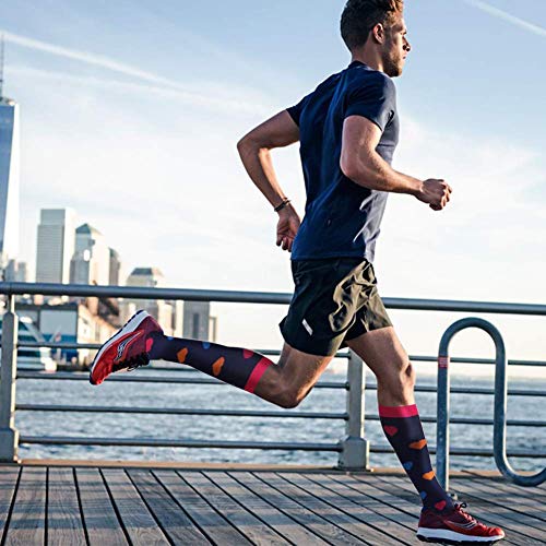 Sooverki Calcetines de compresión para Mujeres y Hombres 20-25 mmHg es el Mejor Graduado atlético, Correr, Volar, Viajar, Enfermeras 03-Multicolor-6 Pares S/M