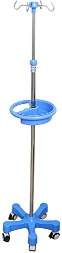 Soporte de IV ,Porta sueros Portasueros Intravenosos Médicos Portátiles Del Soporte Del Goteo Con 4 Ganchos Y Caja De Almacenamiento | Soporte Para Bolsa Intravenosa Ajustable En Altura Para Clínica D