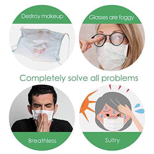 Soporte de máscara 3D, soporte interno de silicona transpirable para el rostro, marco de soporte interno para máscara facial, protector de lápiz labial facial reutilizable (10 piezas)