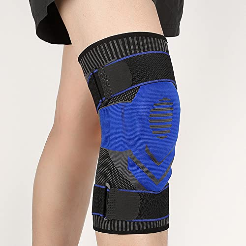 Soporte de rodilla,1 par correa de rodilla ajustable protector de manga rodillera para entrenar correr gimnasio levantamiento para alivio del dolor en las articulaciones de artritis (mediano)