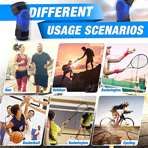 Soporte de rodilla,1 par correa de rodilla ajustable protector de manga rodillera para entrenar correr gimnasio levantamiento para alivio del dolor en las articulaciones de artritis (mediano)
