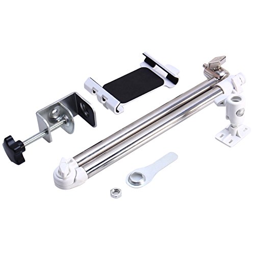 Soporte para teléfono, soportes flexibles para tabletas para el escritorio de la cama, soporte para teléfono celular con suspensión de escritorio para mesa con abrazadera de brazo perezoso