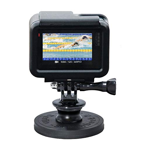Steenbeek - Soporte magnético para cámara de acción con soporte para GoPro (compatible con cámara de acción GoPro, como GoPro Insta360 DJI Osmo, imán de neodimio de 66 mm, con rosca de foto de 1/4")