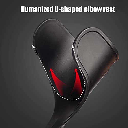 STXMY Muleta Plegable Adulto (1 Unidad), Muletas Adulto Regulables Ligeras Ergonómicas, Muletas Ortopédicas Médicas, Negro/Rosa/Azul (Color : Black)
