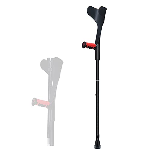 STXMY Muleta Plegable Adulto (1 Unidad), Muletas Adulto Regulables Ligeras Ergonómicas, Muletas Ortopédicas Médicas, Negro/Rosa/Azul (Color : Black)