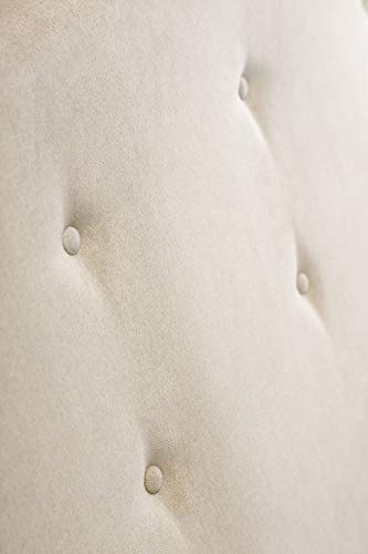 SUENOSZZZ-ESPECIALISTAS DEL DESCANSO Cabecero de Cama Bruselas tapizado en Tela para Camas de 135 (145 x 120 cm) Tela Beige