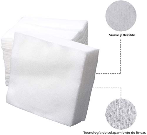 SUMEDTEC - 200 Gasas estériles 7,5 x 7,5 cm .esponjas no tejidas para el cuidado de heridas suministros médicos de primeros auxilios 200 piezas