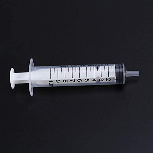 Sumedtec 5 Piezas Jeringas Luer Lock Múltiples Usos Aplicador de Jeringa de Plástico sin Aguja para Laboratorios Científicos Industriales 10 Ml